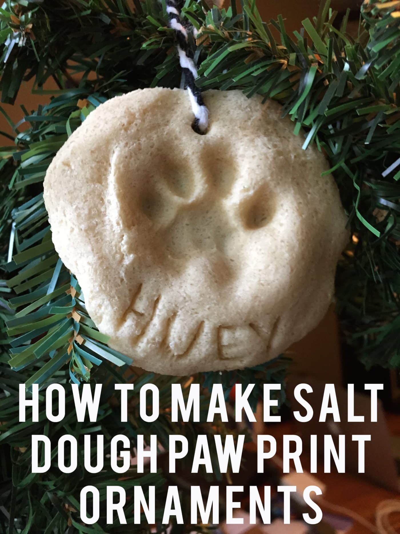 How to Make Salt Dough Paw Print Ornaments 