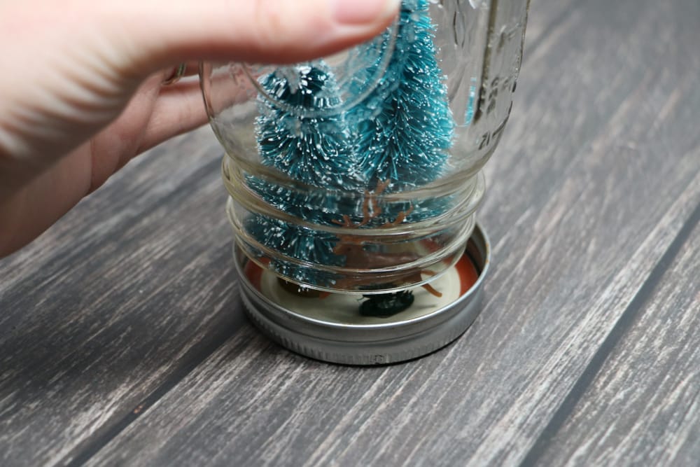 Mason Jar Snow Globe DIY - Check Fit
