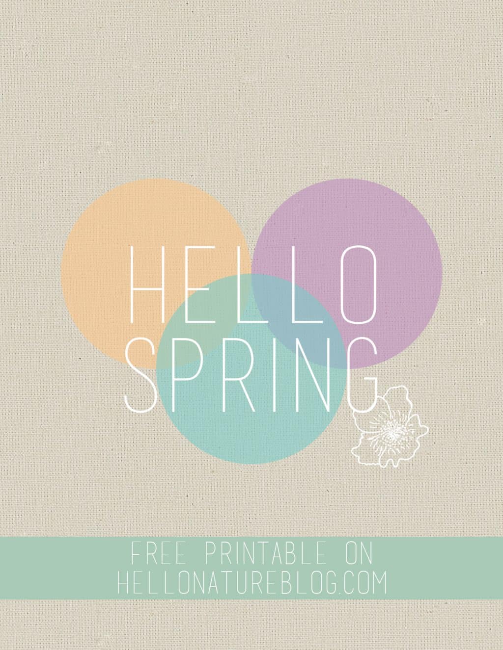 Hello Spring Printable