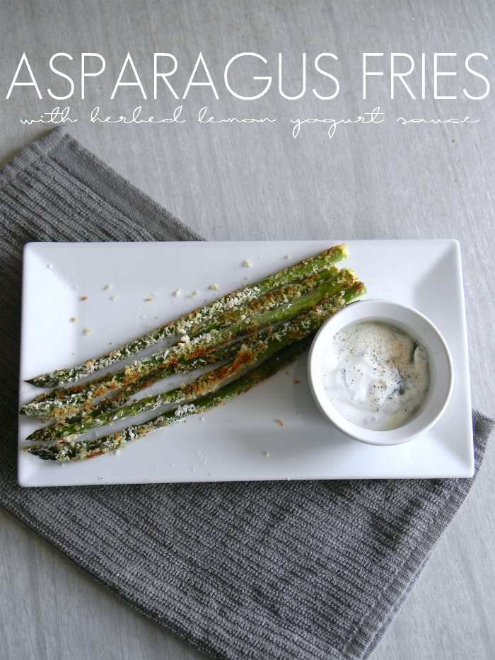 Asparagus Fries with Herbed Lemon Yogurt Sauce