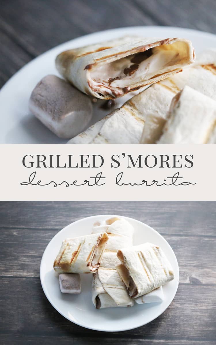 Need something new to make on the grill? Try this delicious grilled s'mores dessert burrito! Quick, easy and great for the whole family!