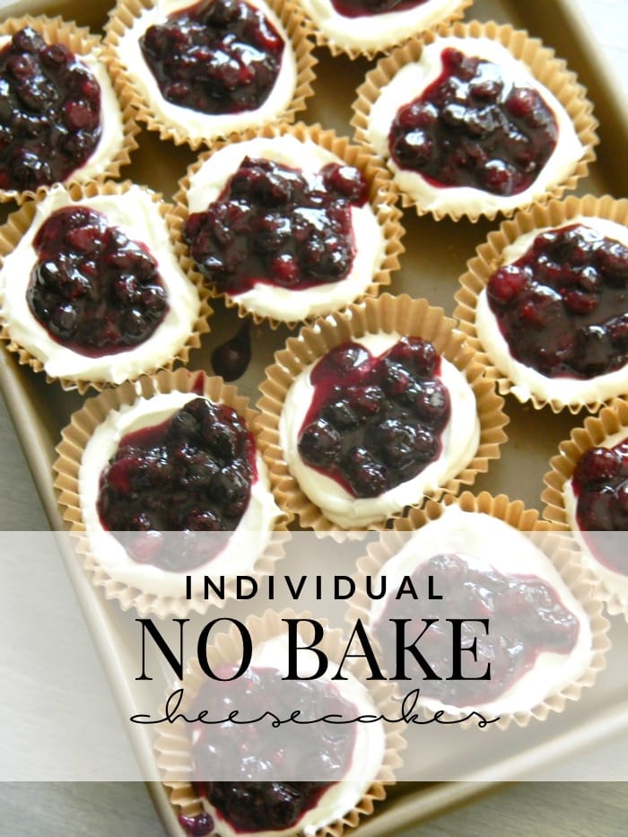 Individual No Bake Cheesecakes