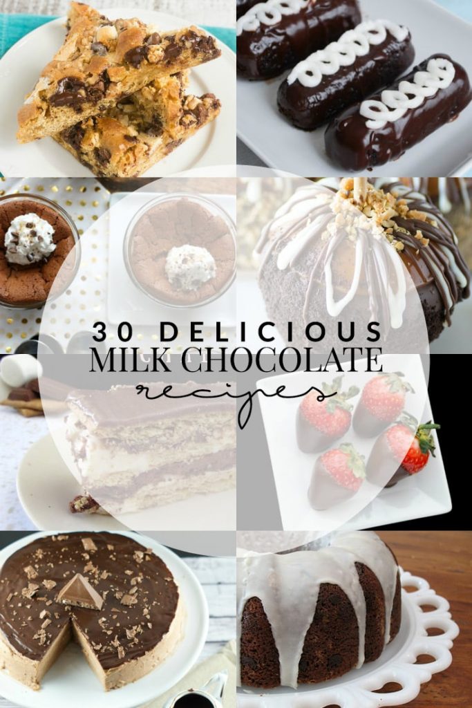 Thirty milk chocolate recipes to celebrate Milk Chocolate Day on July 28! So much deliciousness, all wrapped up in one post!
