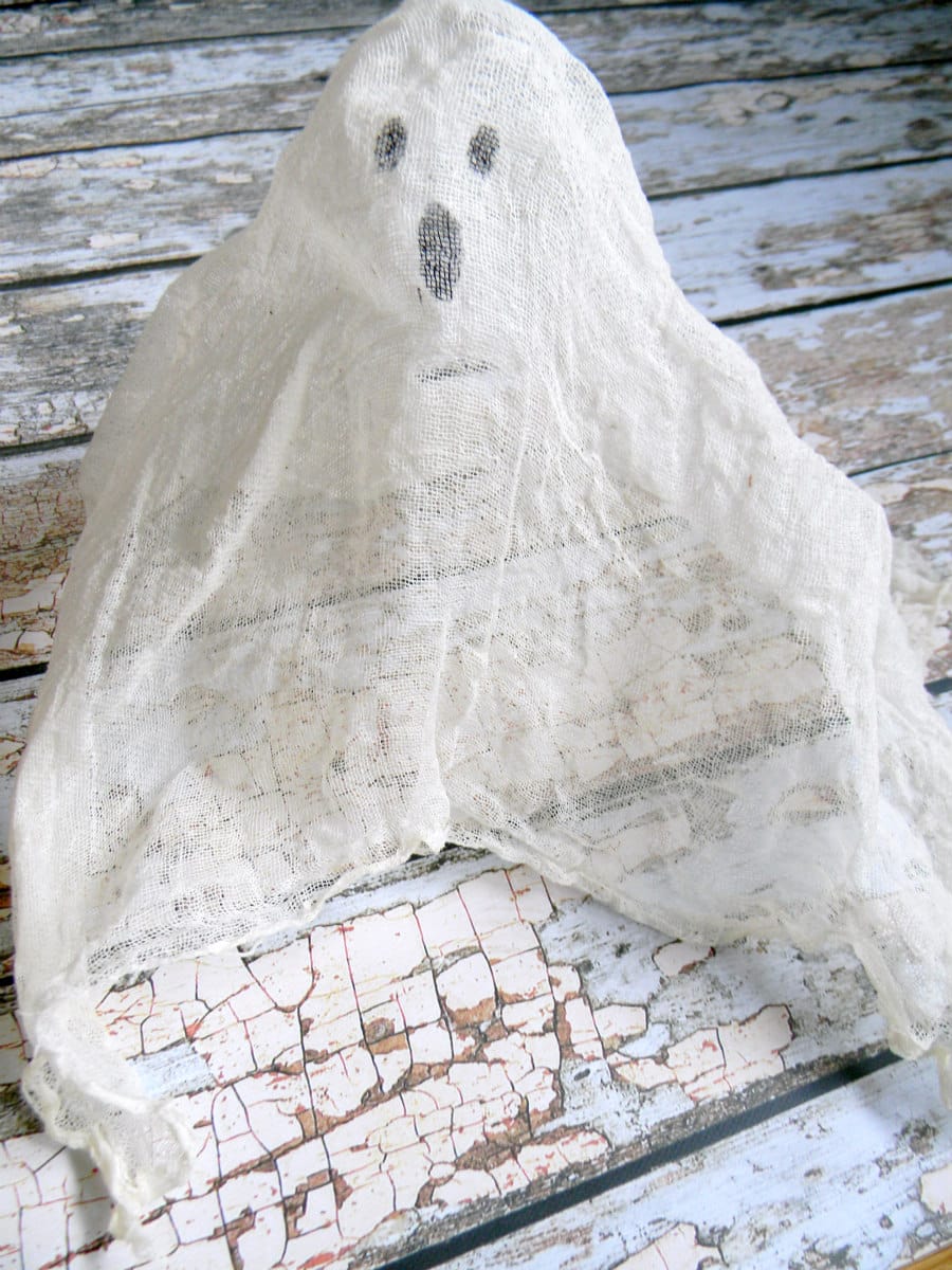 Need an easy way to decorate your house or lawn? Make this cheesecloth ghost DIY! Just a few simple supplies and your house will be ready for Halloween!