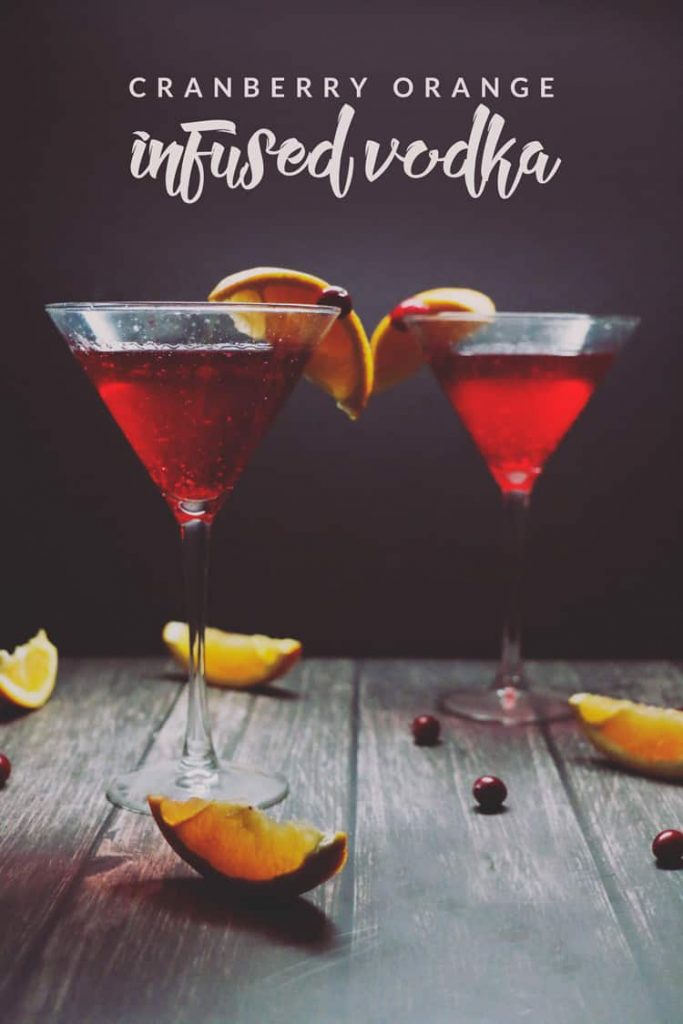 Need a fun drink that requires little effort? This Cranberry Orange Infused Vodka is the perfect option! You just need 3 ingredients and a few days!