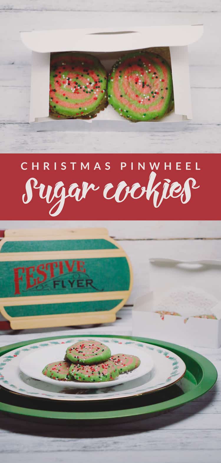Sugar cookies don't have to be boring! This Pinwheel Sugar Cookie Recipe is perfect for the holidays and spreading a little bit of cheer!