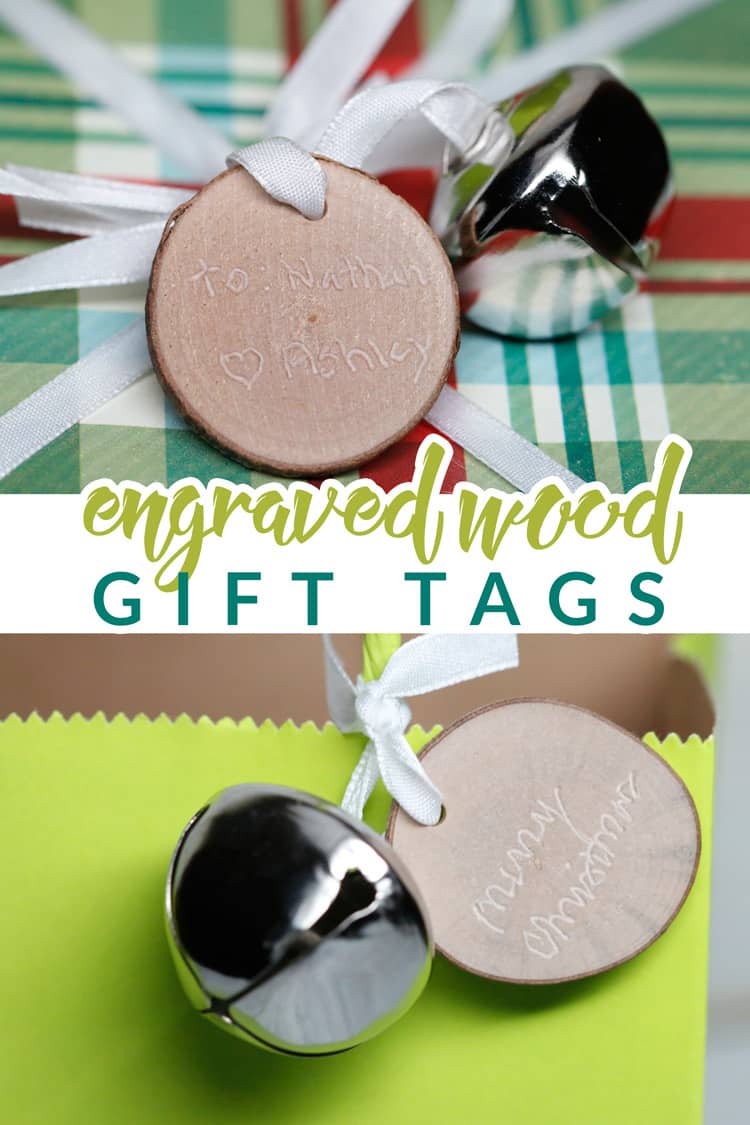 Engraved Wooden Wedding Circle Gift Tags
