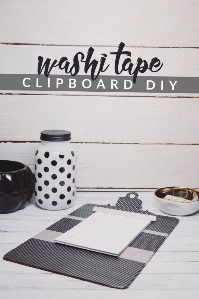 Upgrade your clipboard and stay organized in style with this easy to make washi tape clipboard diy! 