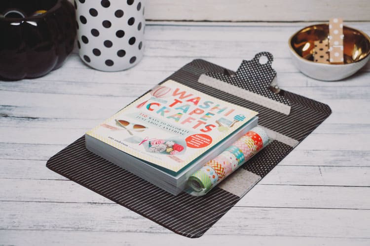 Upgrade your clipboard and stay organized in style with this easy to make washi tape clipboard diy! 