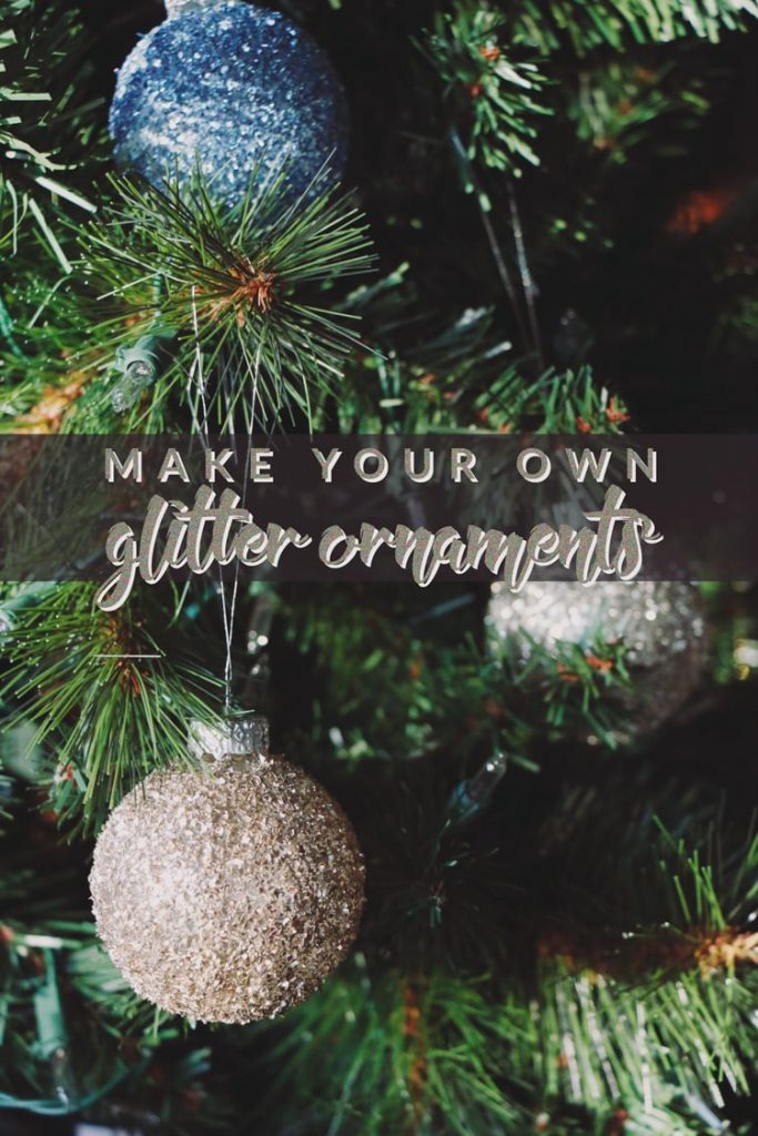 Make sure your tree is filled with exactly the colors you want and sparkles like no other with this easy glitter ornament DIY!
