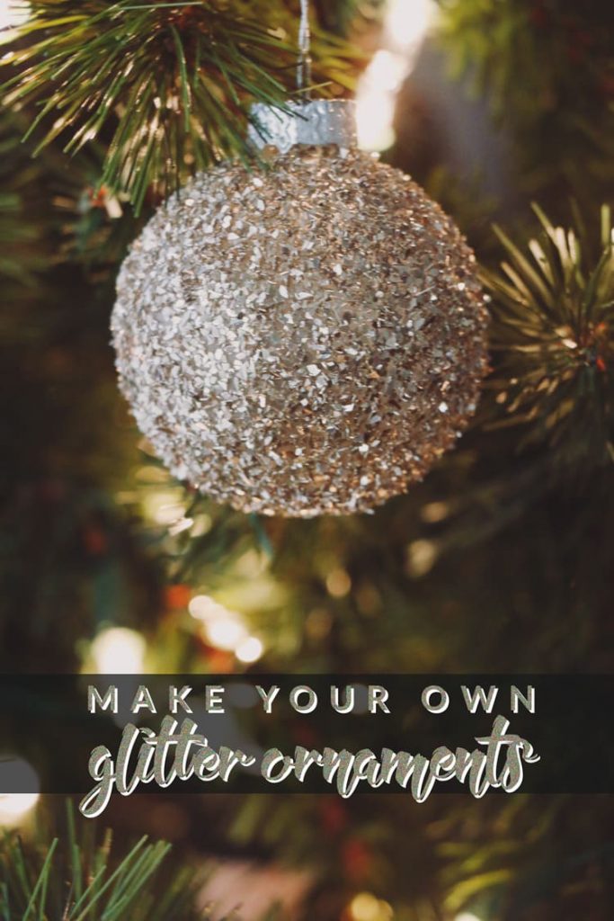 Make sure your tree is filled with exactly the colors you want and sparkles like no other with this easy glitter ornament DIY!