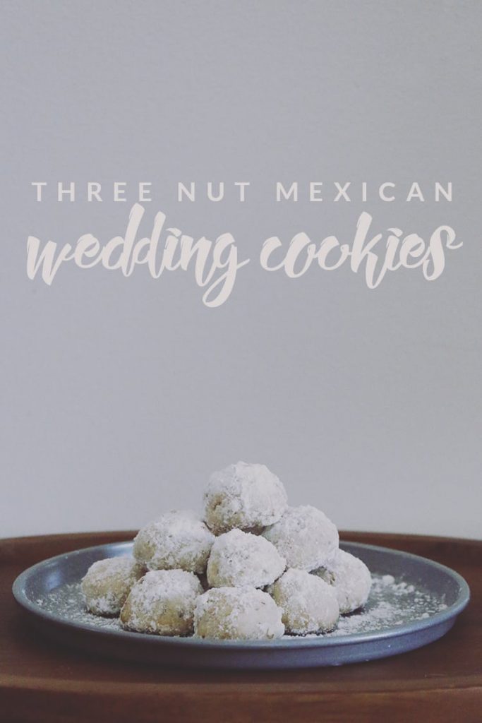 Want a delicious spin on scrumptious Mexican Wedding Cookies? This three nut cookie recipe is a fantastic combination of pecans, walnuts and almonds!
