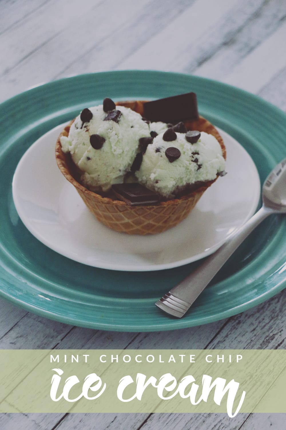 Mint Chocolate Chip Ice Cream just got better. This easy recipe is perfect to make at home and just the right amount of mint and chocolate!