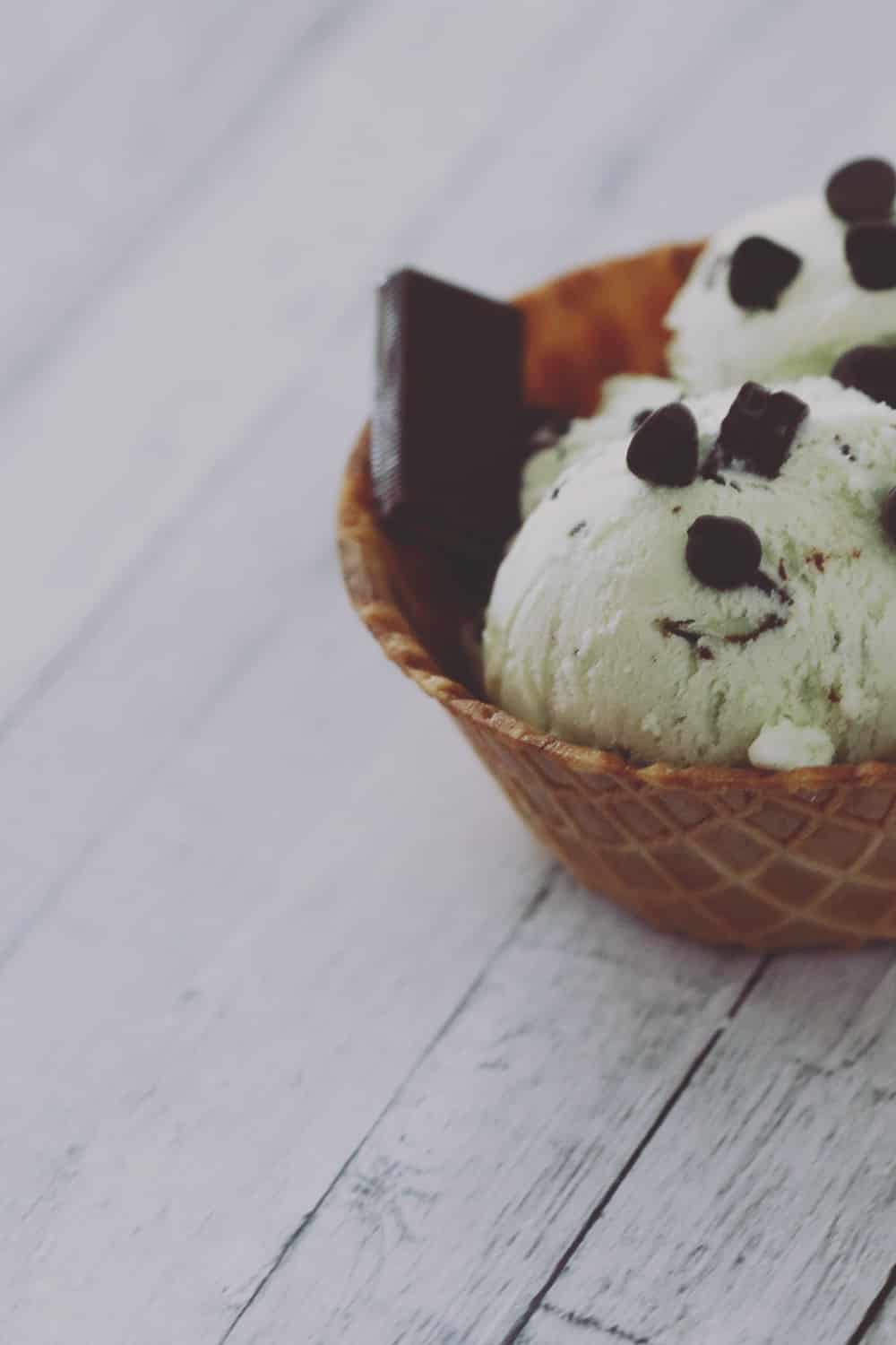 Mint Chocolate Chip Ice Cream just got better. This easy recipe is perfect to make at home and just the right amount of mint and chocolate!