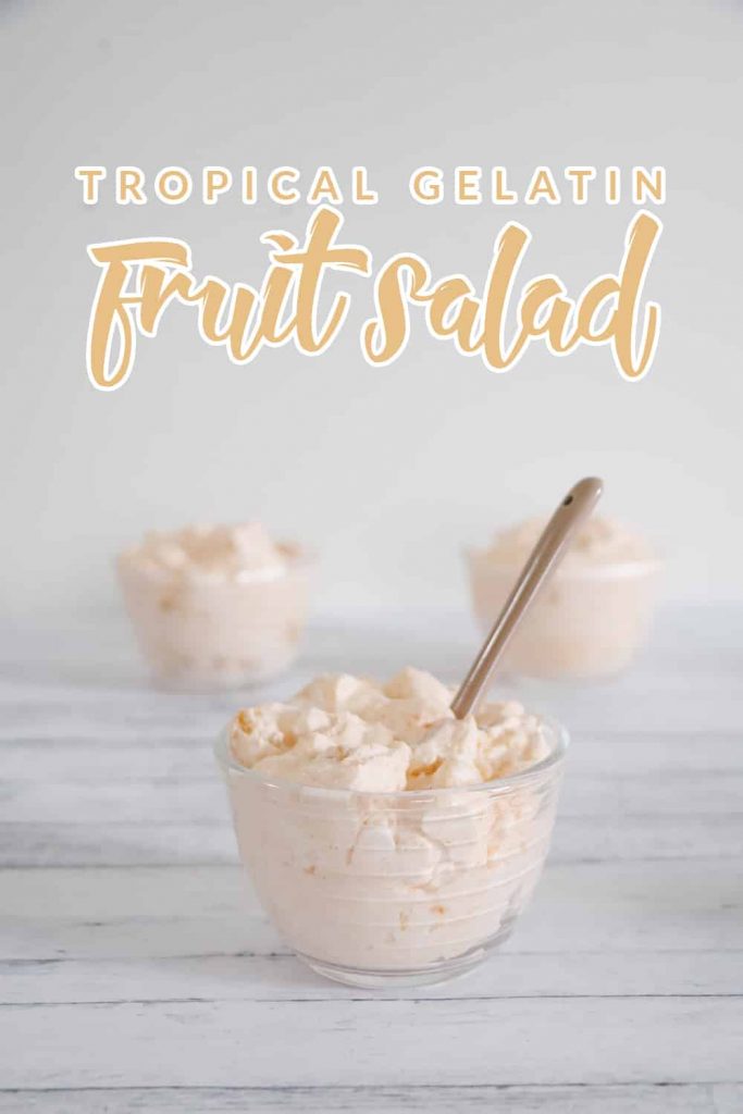 Looking for a healthy dish that doesn't taste like it is? This tropical gelatin fruit salad is SO simple to make and it's absolutely delicious!