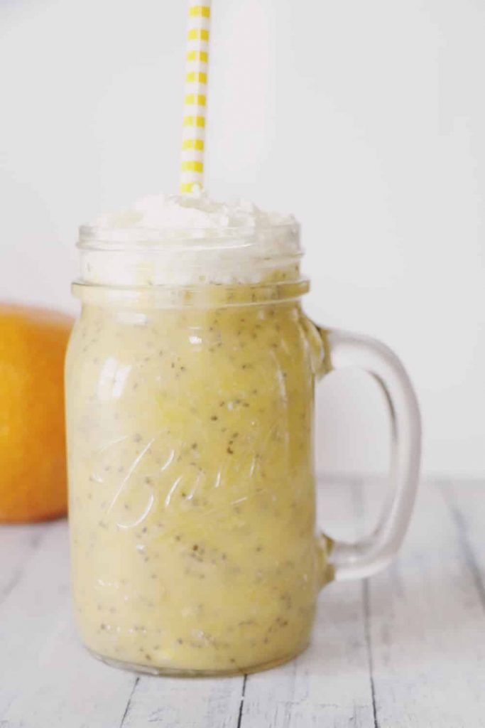 This Orange Creamsicle Chia Smoothie has the same delicious flavors of creamsicles with delicious benefits! It'll be your new favorite refreshing drink!