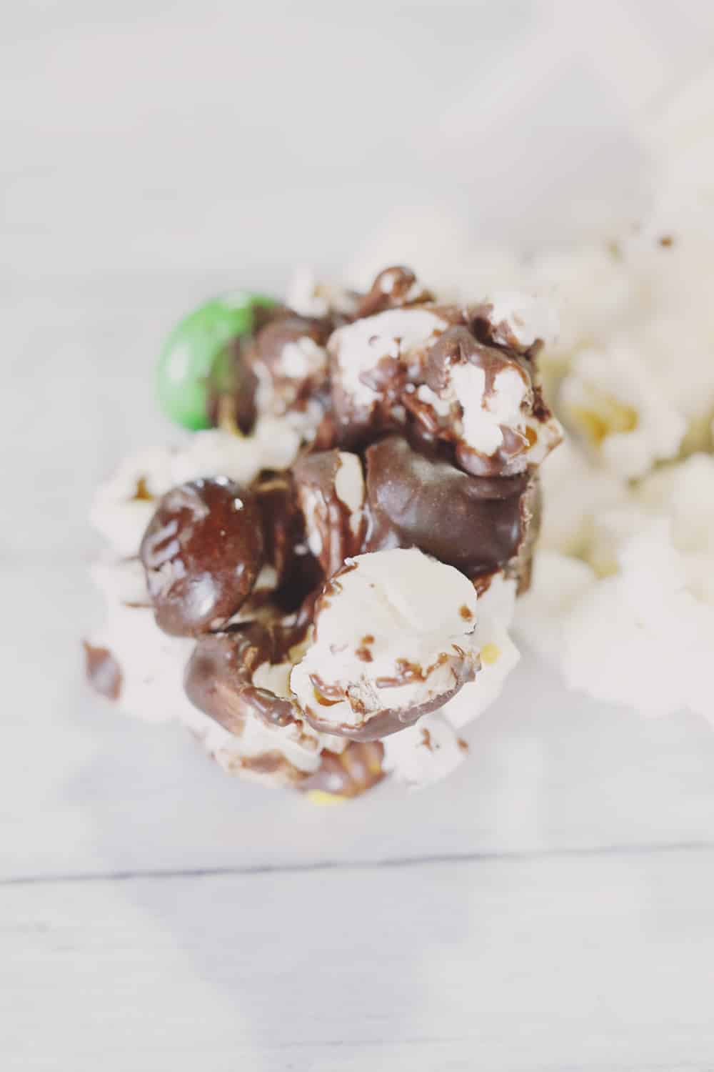 These popcorn and candy movie night bites are a fun, indulgent way to enjoy movie night at home! They're the perfect combination of salty and sweet, too!