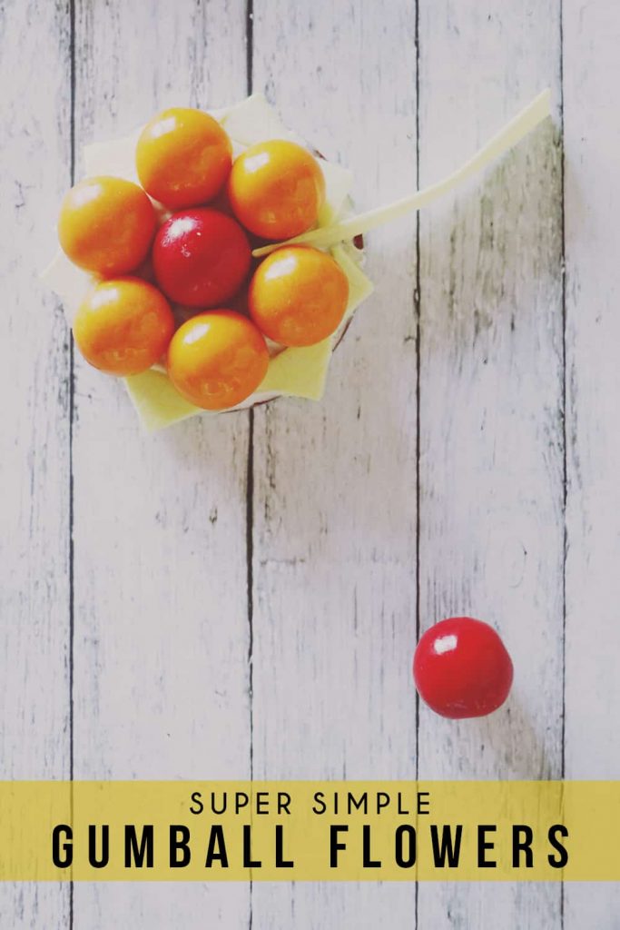 gumballs in a flower shape