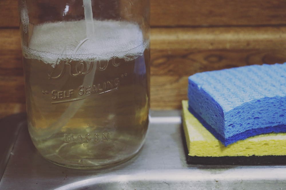 Did you know that homemade dish soap is ridiculously easy to make? This easy to follow recipe will help you make your own in no time!