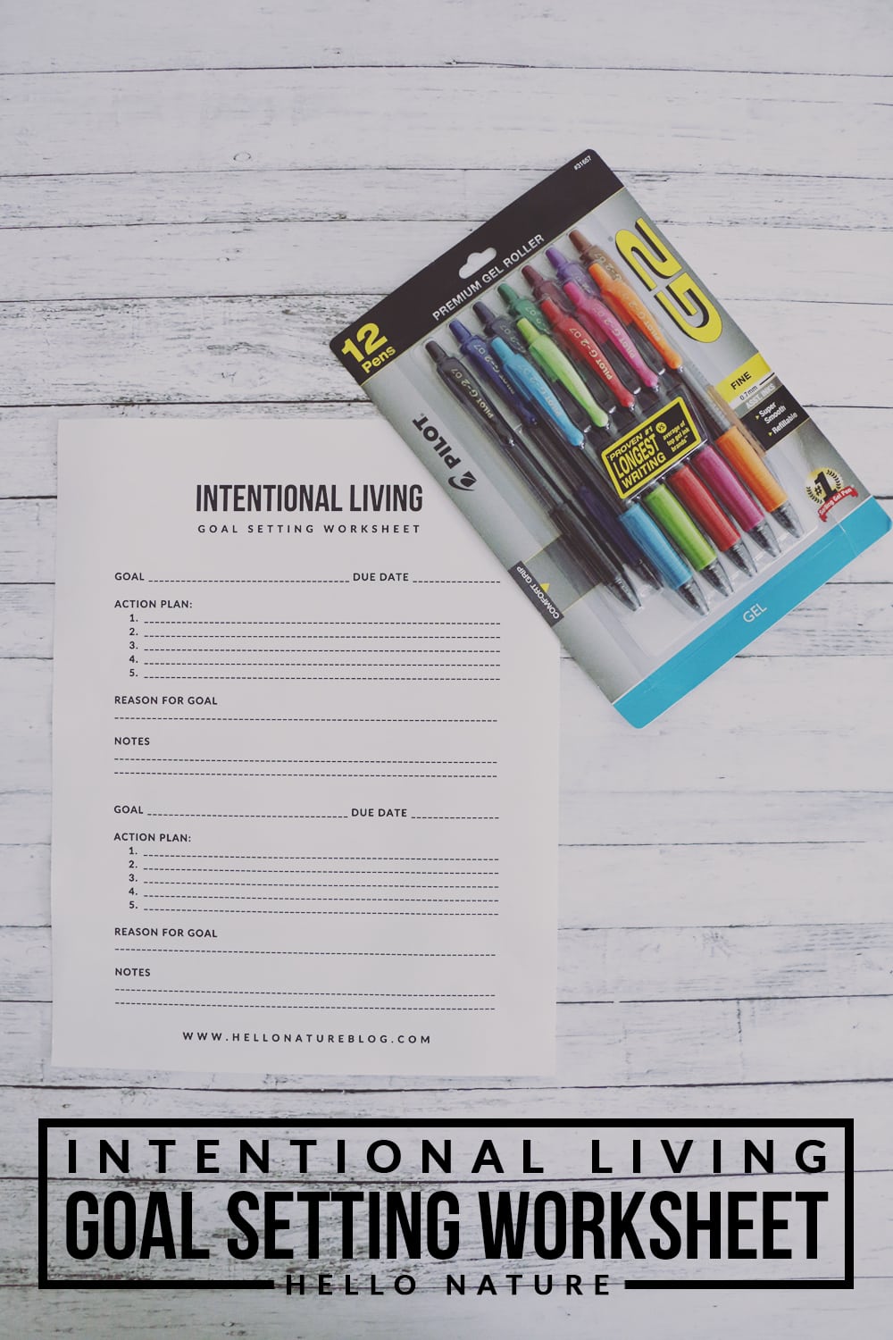 Living intentionally doesn't have to be hard. This goal setting worksheet will help you achieve your mindful goals in no time!