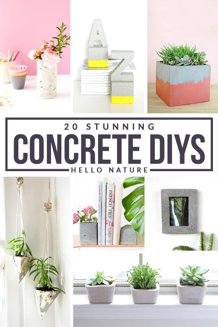 Add some unique decor to your home with these stunning concrete DIY projects.