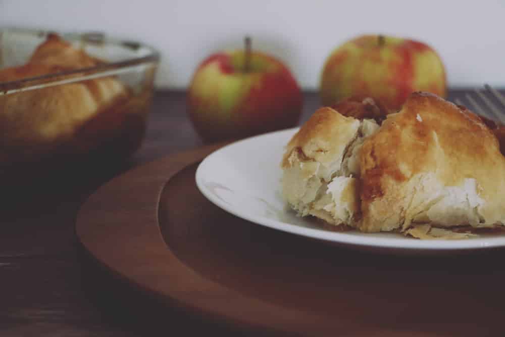 This warm and gooey salted caramel apple dumplings just screams comfort food on a crisp Autumn day. Perfect with ice cream or on it's own!