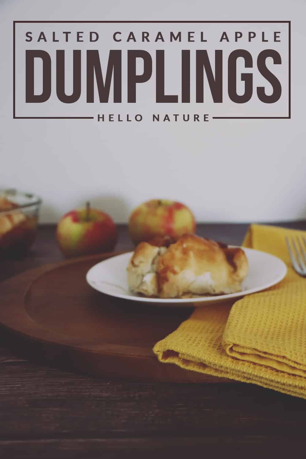 This warm and gooey salted caramel apple dumplings just screams comfort food on a crisp Autumn day. Perfect with ice cream or on it's own!