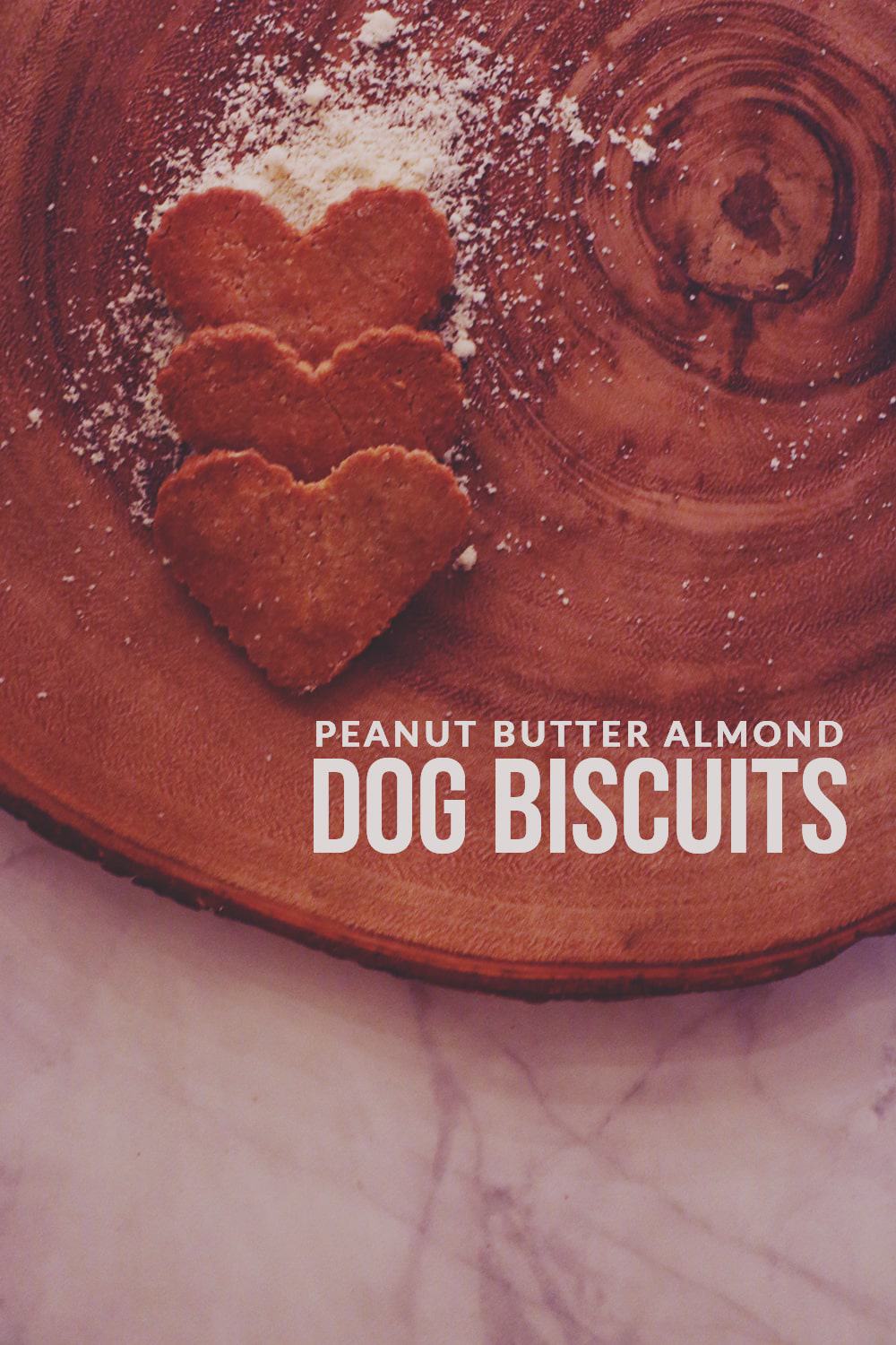 Need a gift for your furry friend? Make these deliciously easy Peanut Butter Almond Dog Biscuits! You'll never need store bought treats again!