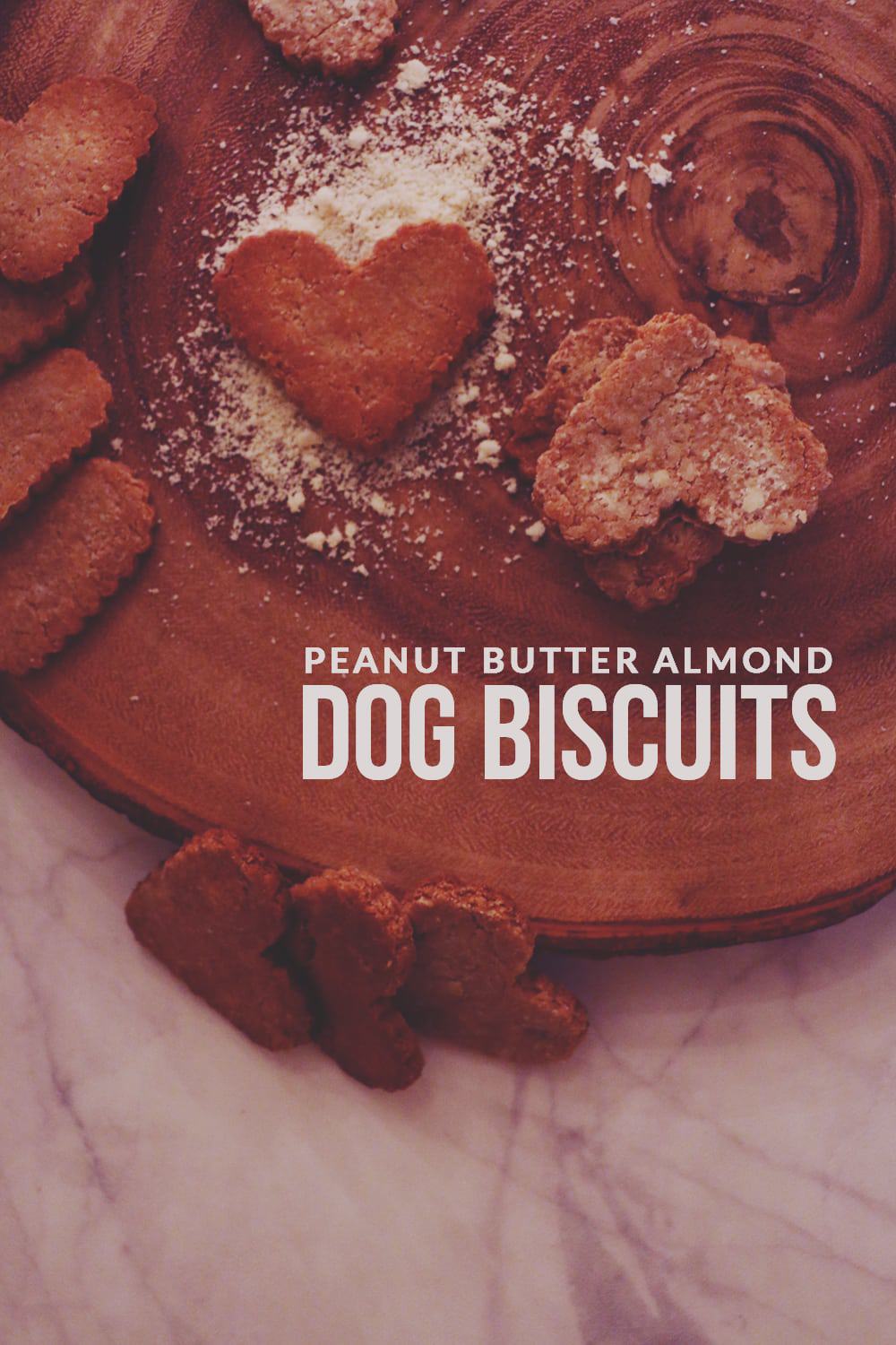 Need a gift for your furry friend? Make these deliciously easy Peanut Butter Almond Dog Biscuits! You'll never need store bought treats again!