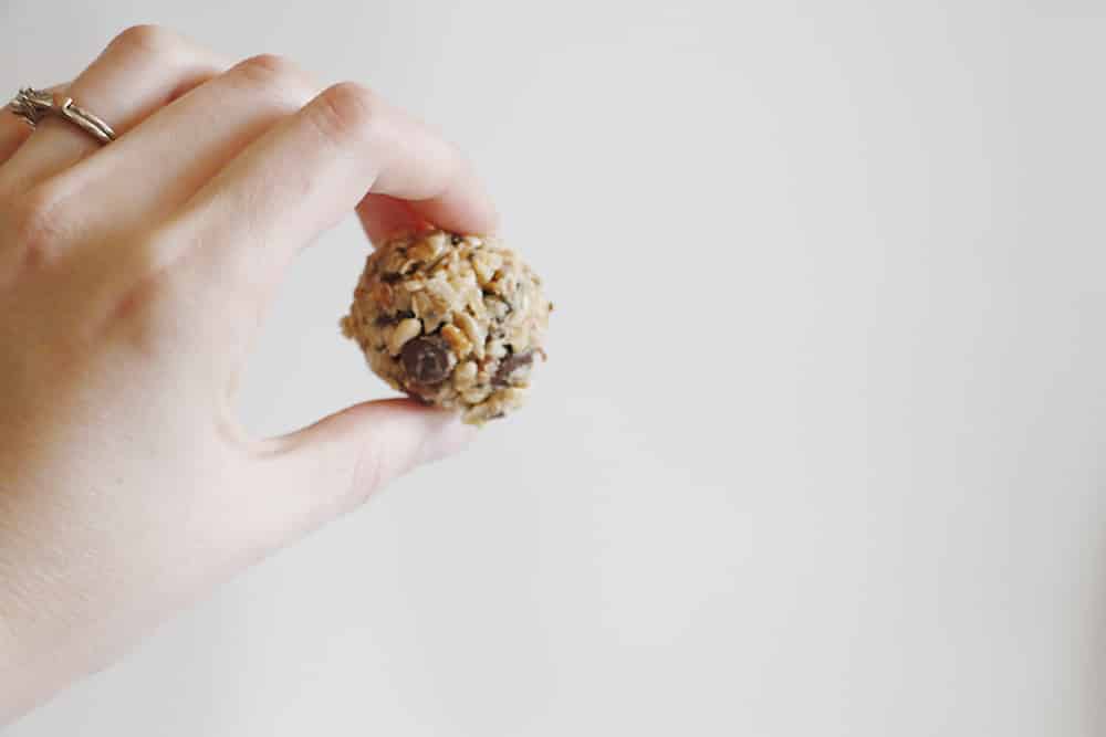 Need the perfect small snack to maintain your energy while you're on your adventures? You HAVE to try these No Bake Trail Mix Energy Bites!