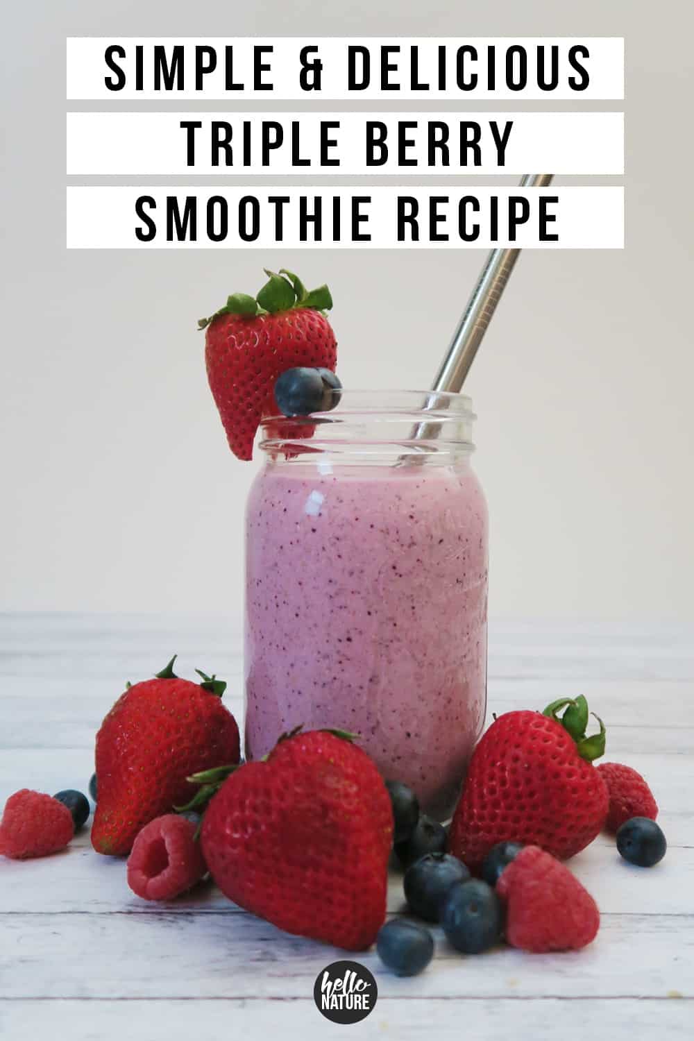 If you want a delicious breakfast berry smoothie with almond milk, you'll love this three berry smoothie with greek yogurt! It's a ninja berry smoothie that kids and adults will love! Click over to get the berry and yogurt smoothie ingredients so you can start your day off right! #BerrySmoothie #Smoothe #SmoothieRecipe #BreakfastSmoothie #BreakfastRecipe #HealthyEating