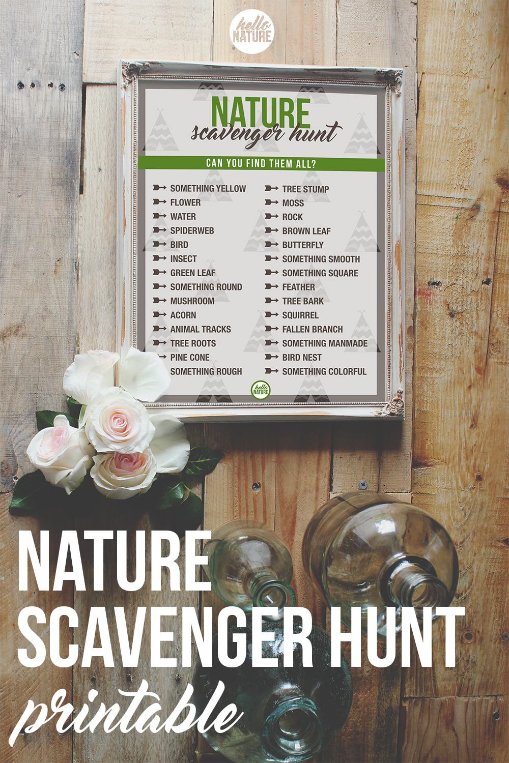 Turn your next hike or camping trip into a game for the whole family! This Nature Scavenger Hunt Printable will keep all explorers on the lookout!