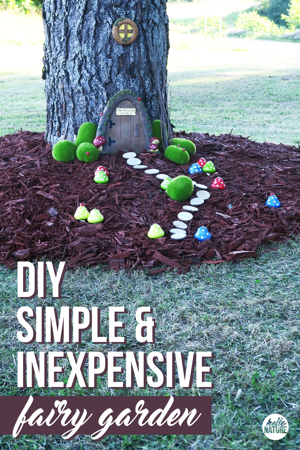 Want to add some whimsy to your yard? This simple DIY fairy garden is the answer! You'll turn your tree base into a magical scene in no time.