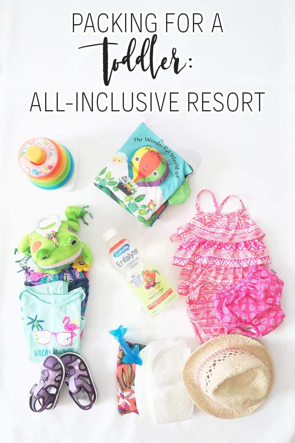 Looking for tips on traveling with toddlers? You've come to the right place! This list will make packing for a toddler for your all-inclusive vacation easy!