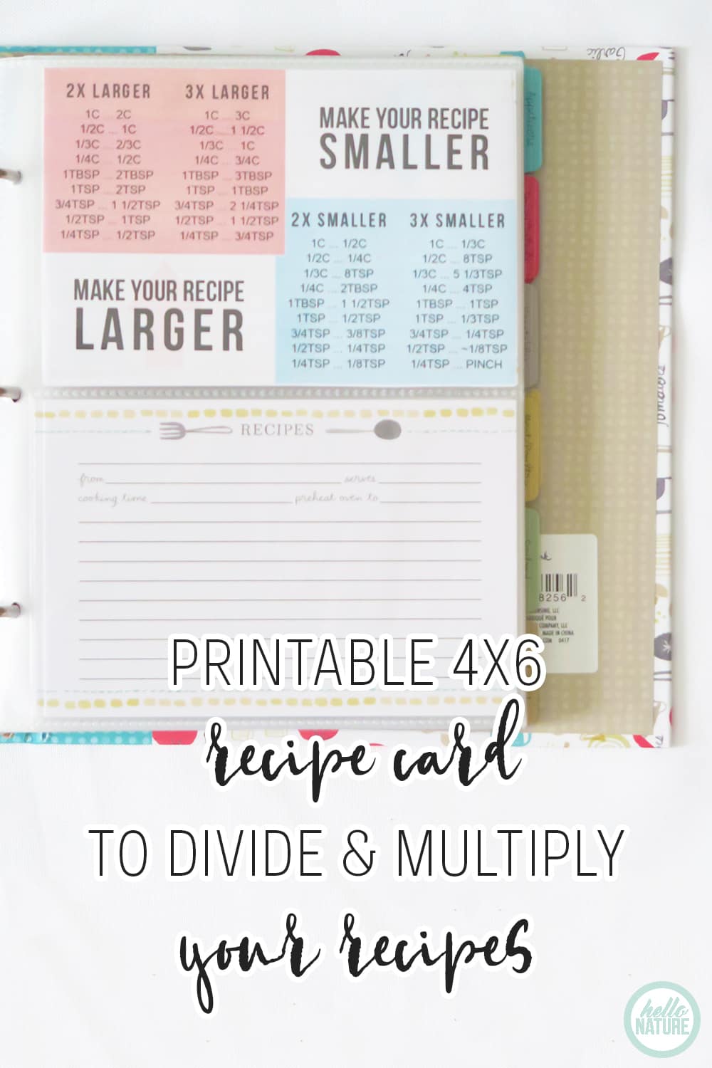 Making a recipe for a crowd? Or maybe you only need a dessert for two? Use this Recipe Multiplier + Recipe Divider Chart to easily adjust your measurements!