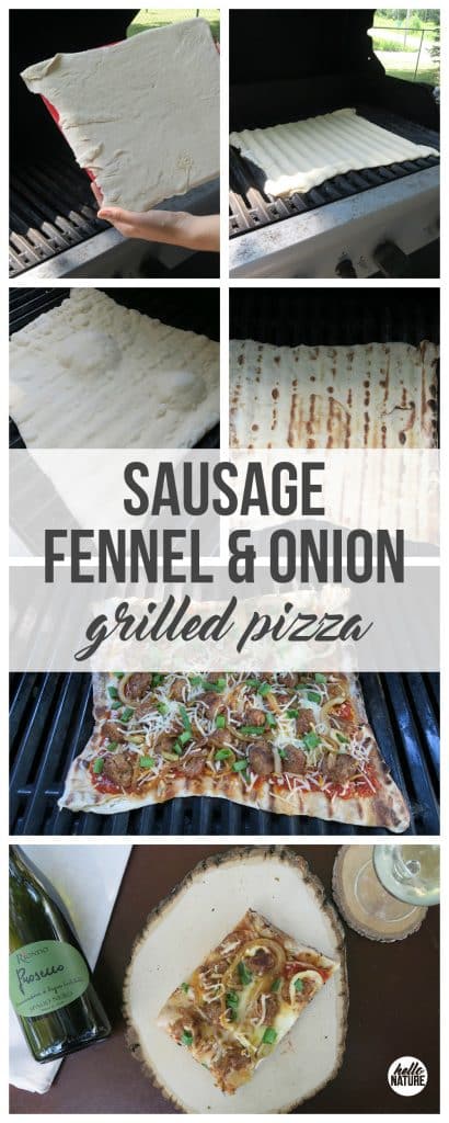 This Grilled Onion Sausage Fennel Pizza Recipe is a summer dish you won't want to miss! Made with store-bought pizza dough, dinner will be done in no time!