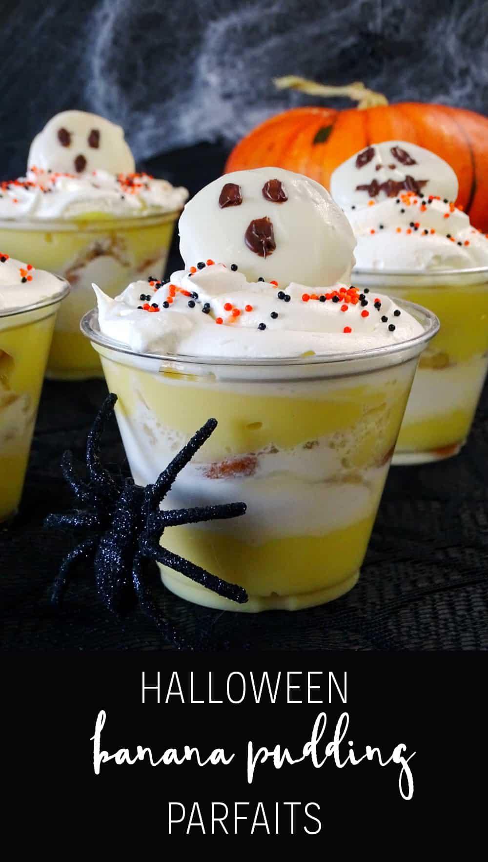 Halloween Banana Pudding Parfaits