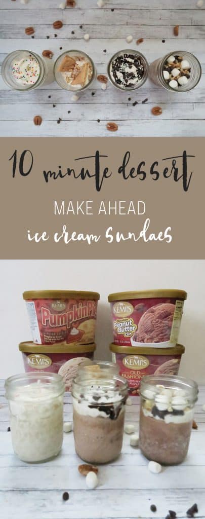 Need a quick 10 minute dessert to wow your guests? Or maybe a simple indulgent dessert for date night? Try these make ahead ice cream sundaes!