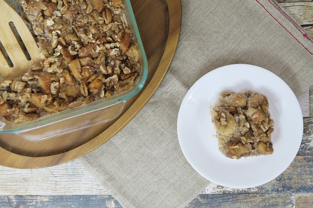 This banana french toast bread pudding recipe is a sweet combo of two delicious dishes. Great for breakfast or a side, it's a dish you won't want to miss!