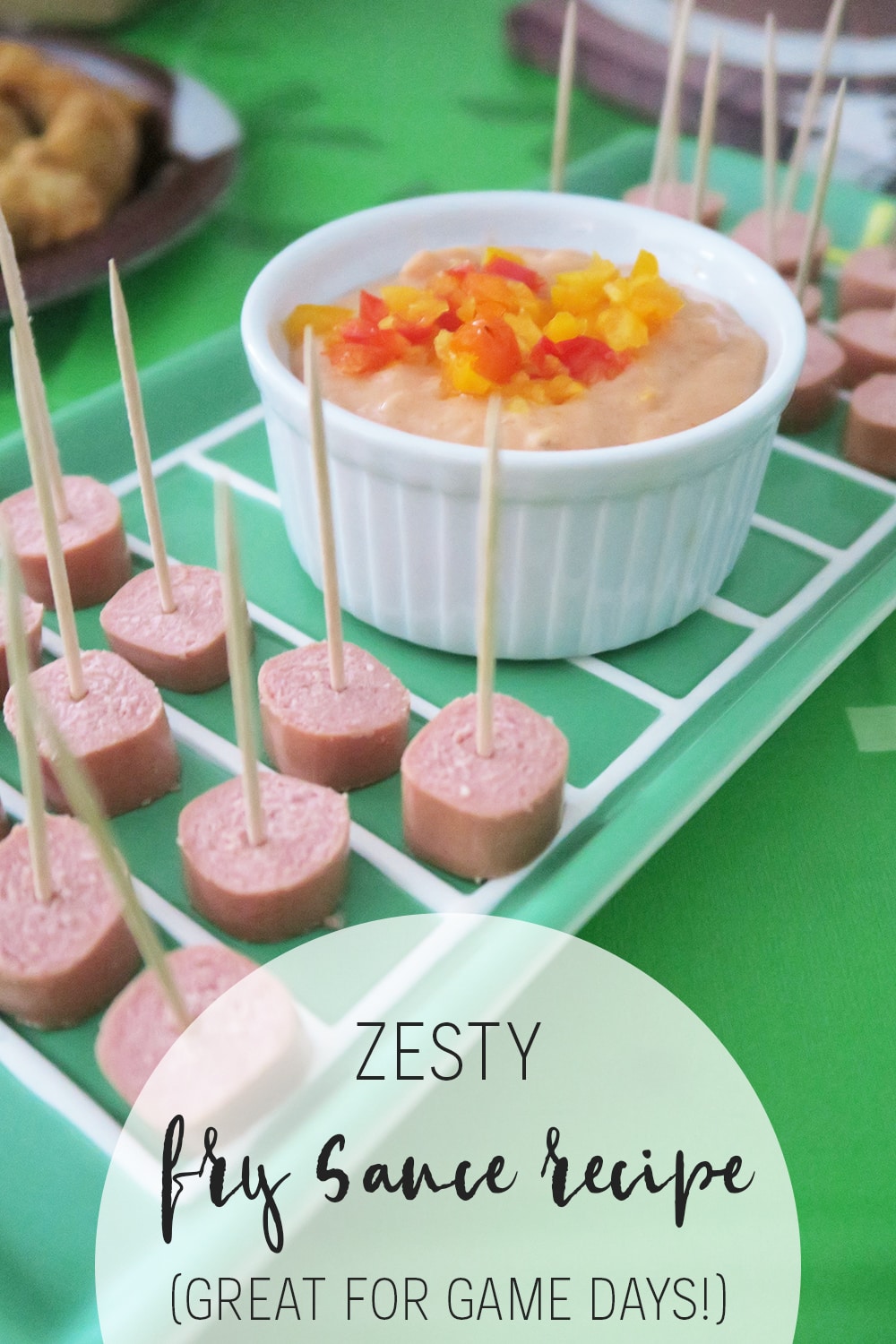 In need of some game day inspiration? These easy game day snack ideas will fill your belly with deliciousness! Plus, this zesty fry sauce recipe will be a touchdown for the whole family, kids included!