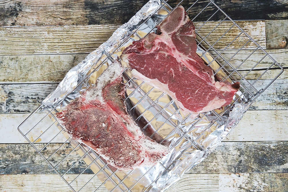 Want to save 30 days and $75? Trick your friends and your taste buds with this 48 hour faux dry aged steak hack! You'll pay less than $15 a pound for this delicious dish.
