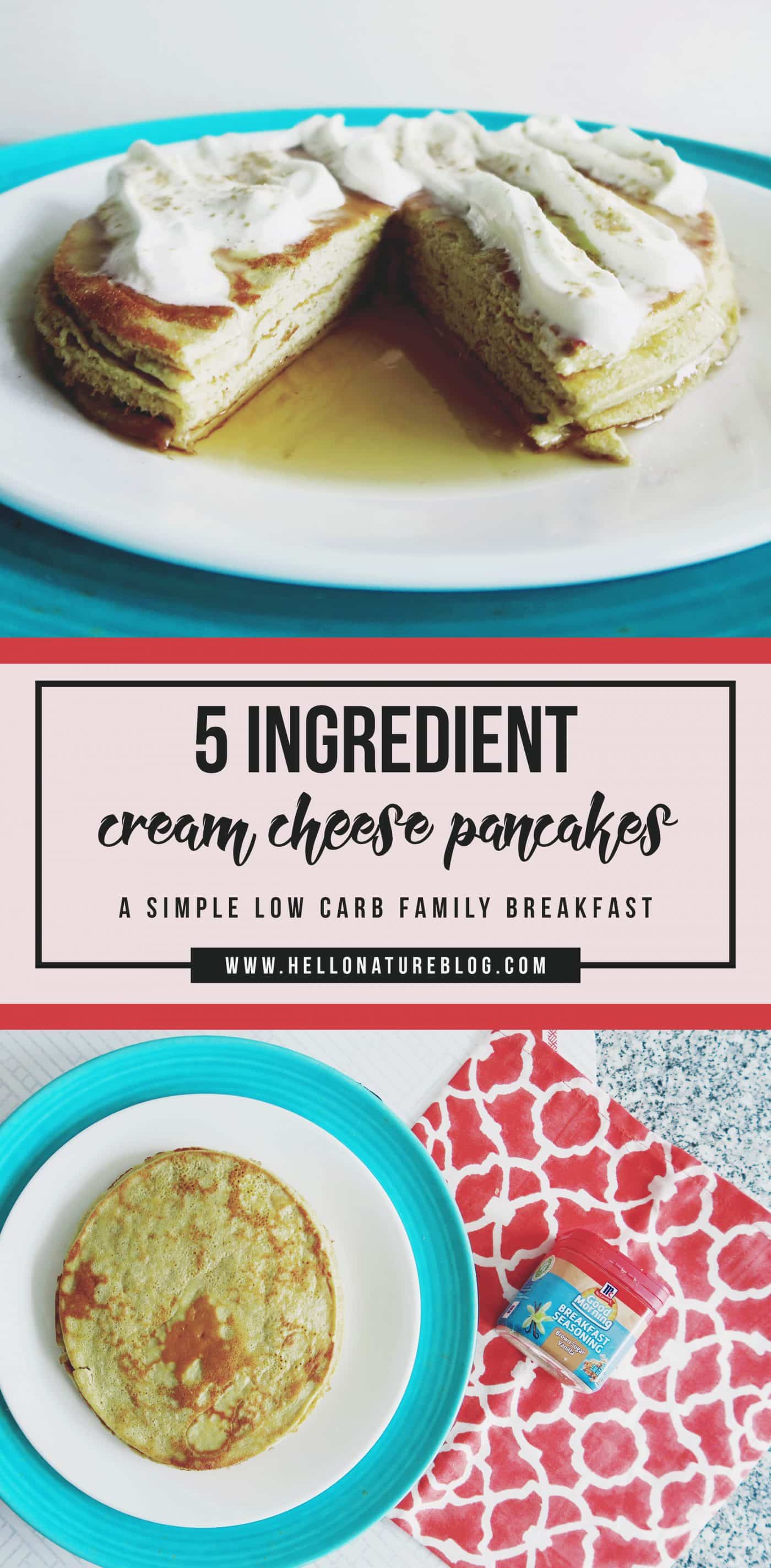 Bland breakfasts are boring. And weekday mornings go by waaaay too fast to really enjoy the meal as a family. So if you're looking for an easy weekend family breakfast, these cream cheese pancakes are a must!