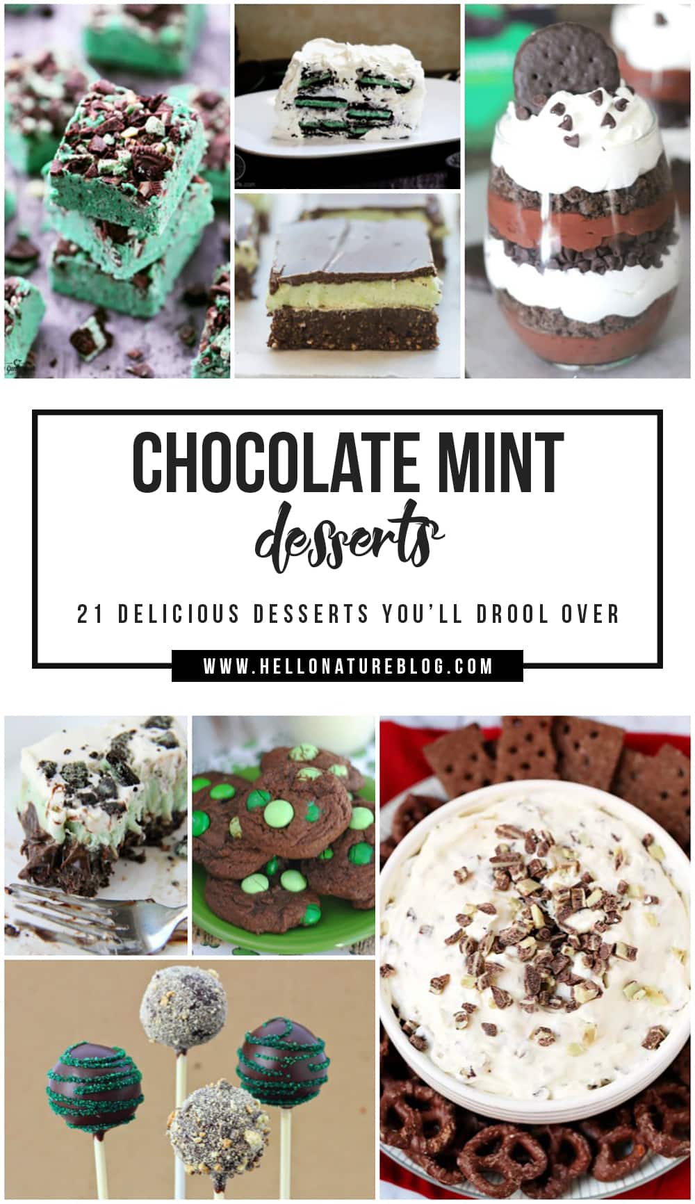 Assortment of Chocolate Mint Desserts