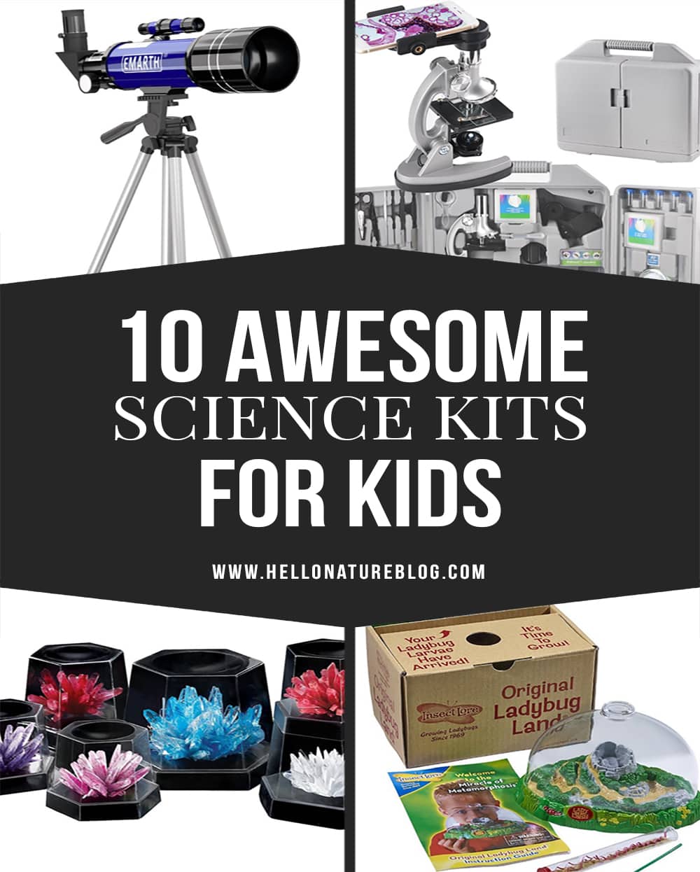 Collage of Science Kits for Kids