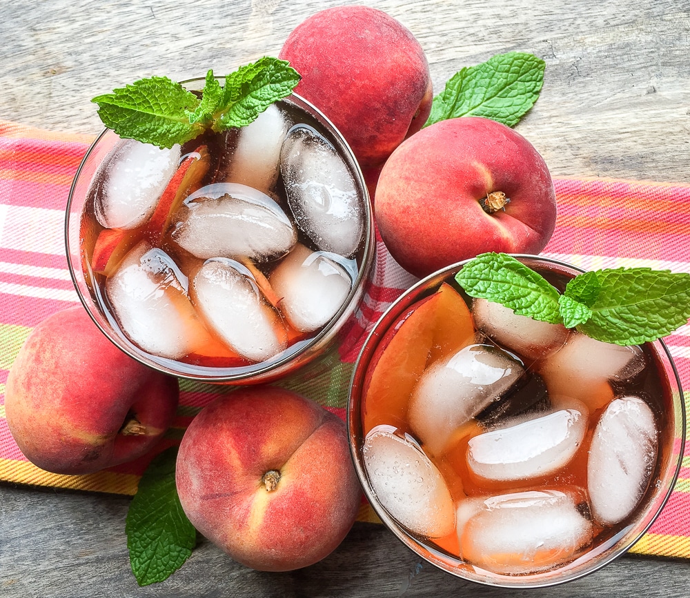 Ginger Peach and Honey Iced Green Tea - Will Cook For Smiles