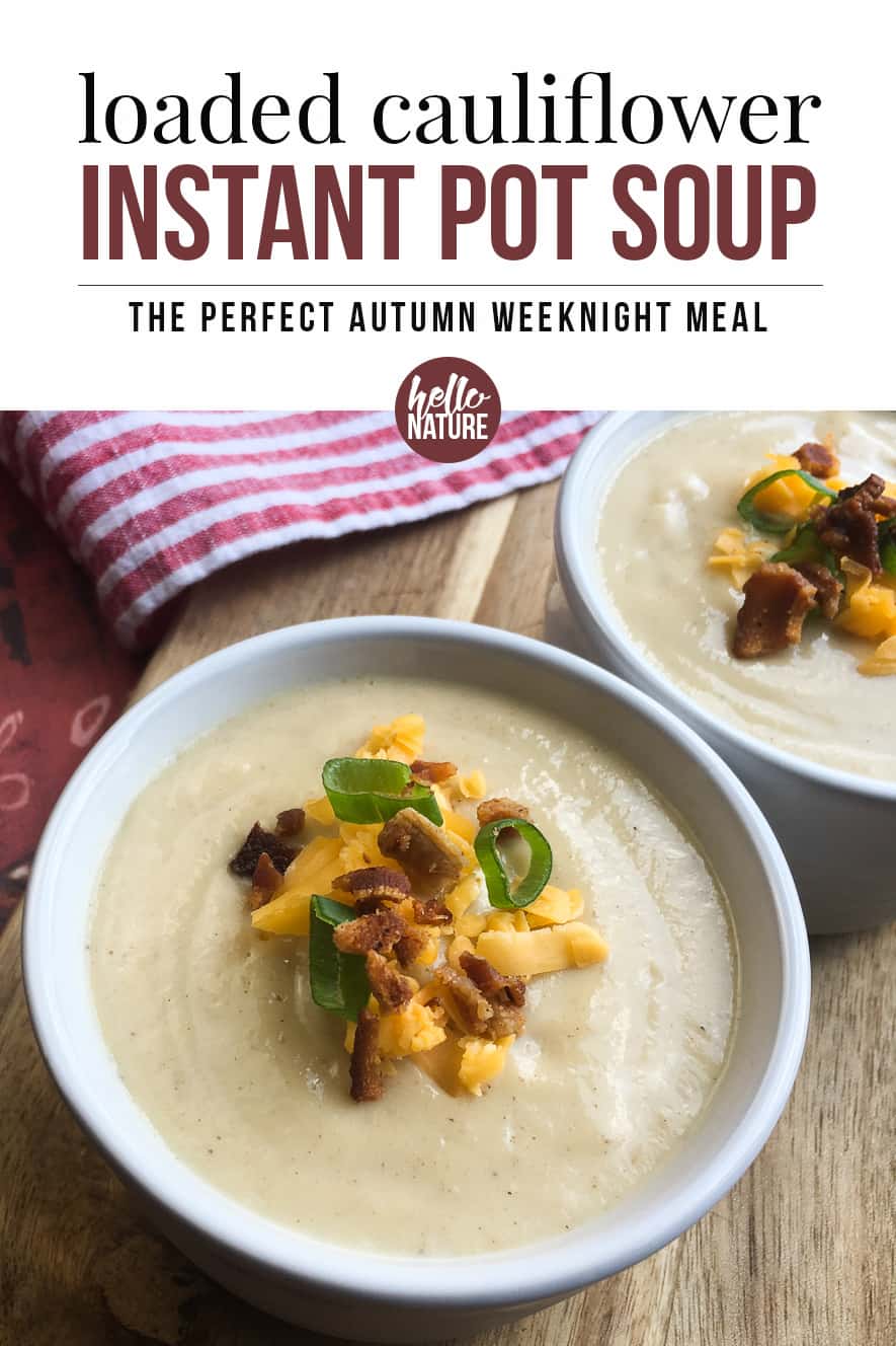 loaded low carb cauliflower soup