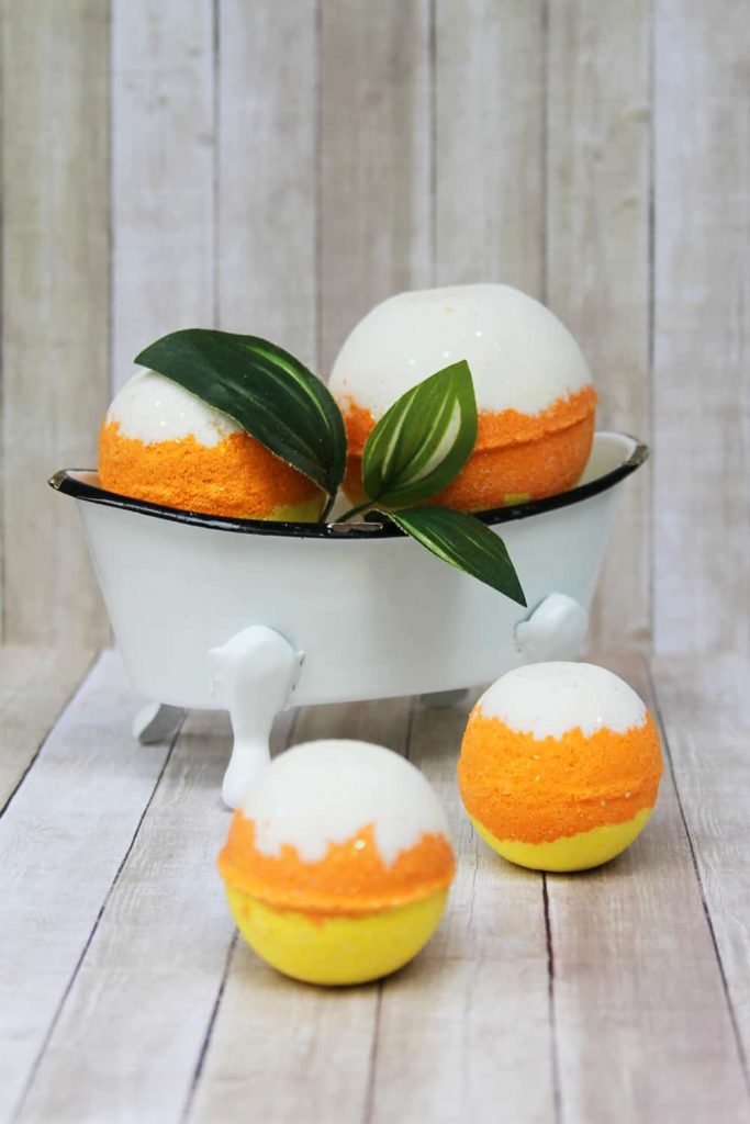 Candy Corn Halloween Bath Bomb