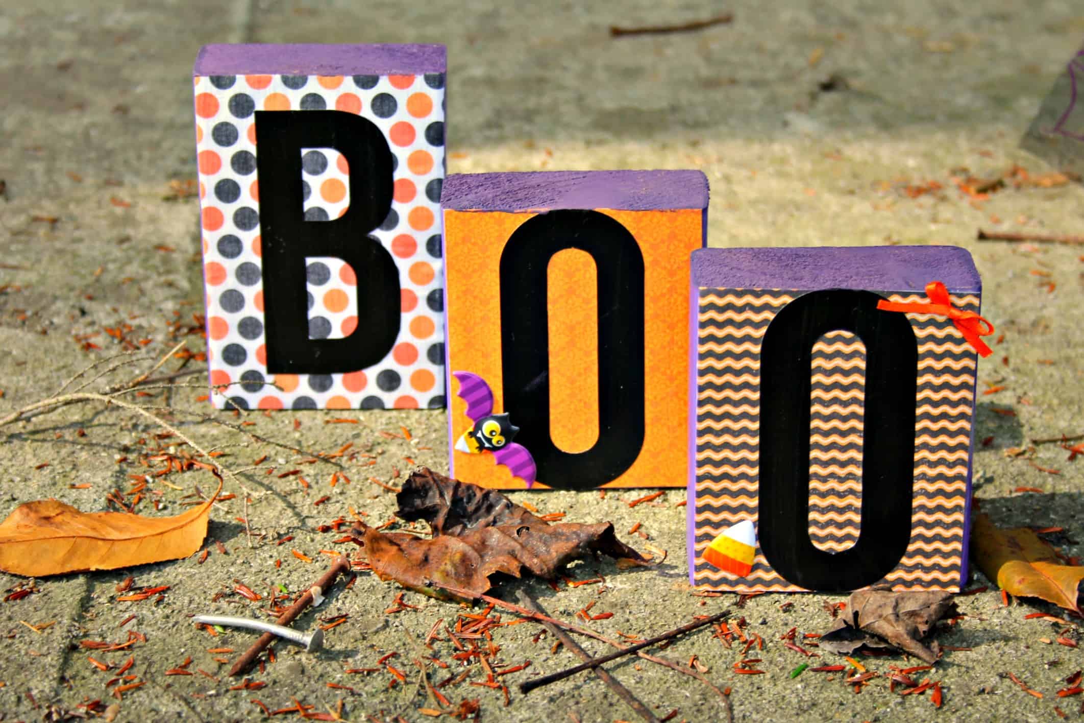Need some indoor Halloween decorating ideas? Make this Halloween Boo Block DIY! You'll have decor that can be used year after year with this simple and fun project.