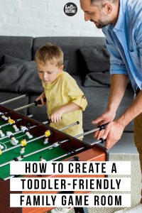 These childproofing hacks for toddlers will help ensure that your family game room is fun for the whole family. You’ll find fun family entertainment room ideas that will make your family game night even more enjoyable. Plus, find some toddler friendly home products that will help you discover even more entertainment game room ideas. #GameRoom #FamilyNight #GameNight #ToddlerProof #Childproofing #ToddlerHacks #FamilyGameRoom