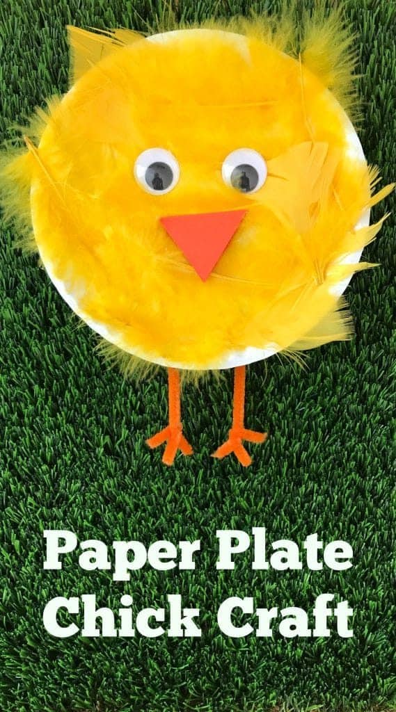 paper plate chick craft